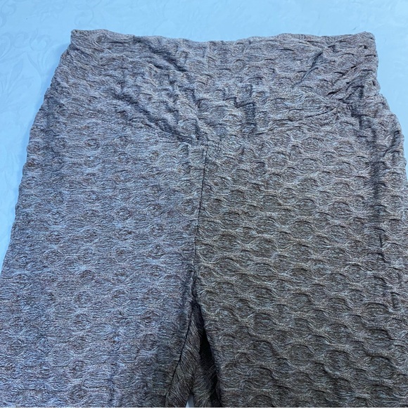 Scrunch Butt Leggings Hide Cellulite Patterned Textured Small Women’s Tan Brown - Picture 7 of 10